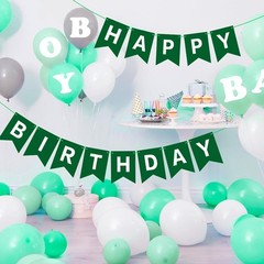 Dark Green Happy Birthday Garland – Versatile Décor for Any Birthday Celebration