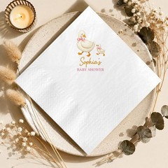 Personalized Baby Shower Napkins Custom Duck Theme Party Decor SATTNA0726