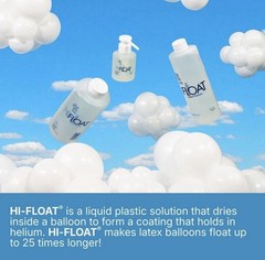 5X Balloon Treatment 16 oz Extends Float Time for Helium-Filled Latex Balloons.