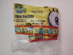 Spongebob Crepe Streamer 1 Roll Nickelodeon Party Decoration 30ft