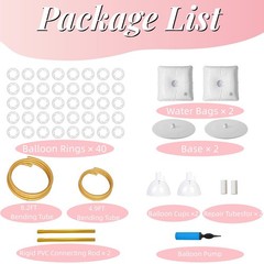 Balloon Arch Stand Kit with Water Fillable Base, 8.2FT & 5FT Flexible Balloon…