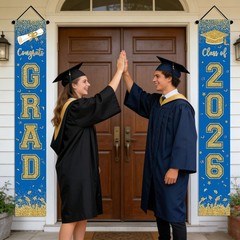 Graduation Decorations 2026 – Blue Graduation Door Banner Congrats Grad Class of