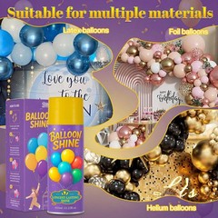 Balloon Shine Spray for Party : 15 oz Balloons Spray Silicone for Easter Hall…