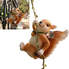 Lifelike Squirrel Eye-catching Garden Art Indoor Outdoor Display For Balcony