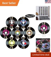 Reusable Rock and Roll 1950’s Cutouts – Colorful Decor for Birthday Festivities