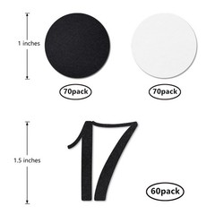 200 Pcs Black Glitter 17 Confetti 17th Birthday Number Table Decoration
