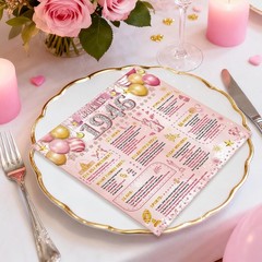 80th Birthday Party Decorations – 50 Pcs Pink Rose Gold Happy 80 Years Old Back