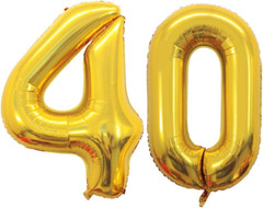 Number 40 Balloons for 40Th Birthday Party Decorations,42 Inch Jumbo Foil Helium