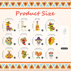24PCS Mexican Theme Party Decorations, Fiesta Mexican Banner Cinco De Mayo Pa…
