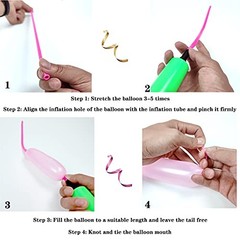 100 Long Balloon Animal Twisting Balloons Multi Color Rubber