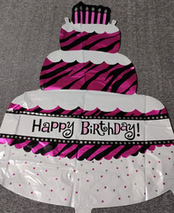 Hello Kitty Happy Birthday Party Balloons Butterfly Stars Pink Silver White Foil