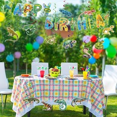 Reptile Birthday Party Decorations Reptile Swamp Happy Birthday Banner and 15…