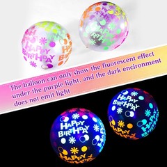 Tegeme 126 Pcs Neon Glow in The Dark Party Decorations Supplies UV Neon Ballo…