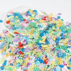 3000 PCS 100g Easter Confetti Colorful Metallic Foil Rabbit Egg Table Decor