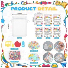 36 Sets Confetti Back to Confetti with Card Kindergarten Party Favors Scatter…