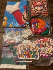 New Mario Brothers Birthday Party Decor Lot Decorations Backdrop Balloons More