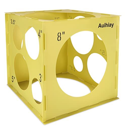 12 Holes Balloon Sizer Cube Box Collapsible Measurement Tool for Birthday Party