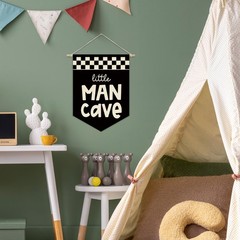 Boy Room Decor,Playroom Car Decor,Little Man Cave Canvas Banner for Toddler B…