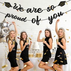 2026 Graduation Decorations Banner – Party Large, black