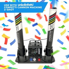 Electric Confetti Cannon Cartridges, 12 PIECES — 16″ Multicolor Poppers for