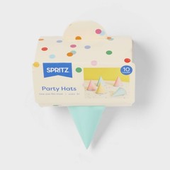 10ct 4″ Mini Glittered Party Hats Pastel
