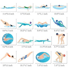 16 PCS Swimming Party Centerpiece Sticks Summer Swim Theme Table Toppers