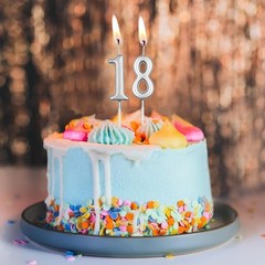 65th & 56th Birthday Candles, Silver Number 65 56 3.74 x 1.1 x 0.6 in,