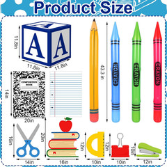 14 Pcs Giant Back to School Decorations School Theme Party Decorations ABC Alpha
