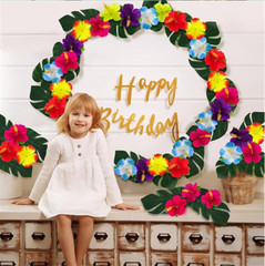 36pcs Artificial Silk Hibiscus Flowers Hawaiian Bar Party DIY Decor home decorat