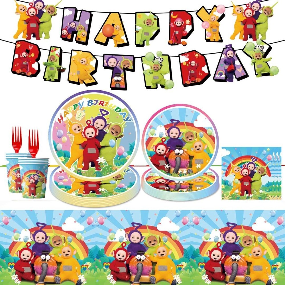 Teletubbies Theme Party Decorations and Utensils -145pcs set For 20 Guests