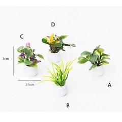 20PCS Miniature Potted Plants for Dollhouse Decoration and Photography