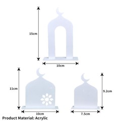 Muslim Ramadan Festival Black White Solid Color Acrylic Desktop Ornaments ET
