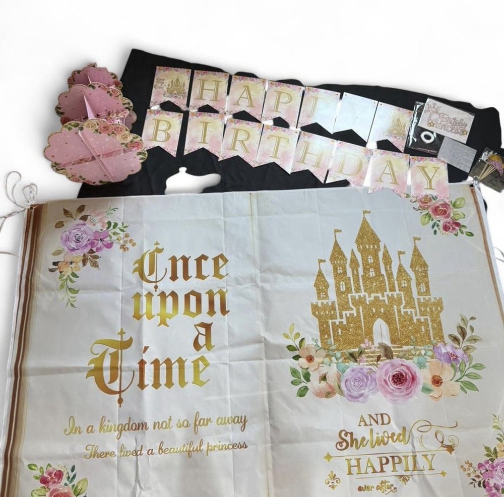 Princess once upon a time Birthday Party Supplies Set