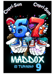 6 7 PERSONALIZED KIDS PARTY DECOR BIRTHDAY CUSTOM DECORATION CHILDREN 67