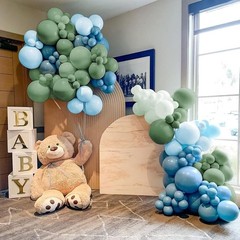 Sage Green Blue Balloons 60 Pcs 12 Inch Dusty Blue Sage Green Cream Balloons …