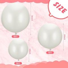 18 Pack 18/24 / 36 Inch Balloons Large Latex Giant Round Big Macaron Balloons…