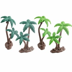 Exquisite Miniature Coconut Palm Tree Models for DIY Fairy Gardens Set of 2