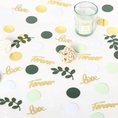 Sage Green Confetti, Wedding Table Decor, Bridal Shower Engagement