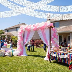 6 Pcs Papel Picado Mexican Wedding Decor – 118 Inches for Festive Celebrations