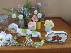 HUGE LOT WEDDING/BABY SHOWER DECORATIONS- MARKET FLORAL SPRING- HOBBY LOBBY