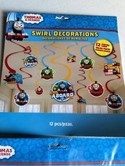 THOMAS Tank Engine HUGE Birthday Party Kit-Balloon Bouquet, Swirl Decor MORE!