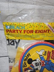 Disney Mickey Mouse BIRTHDAY Party Décor Set for 8 – Vintage – NEW Old STOCK
