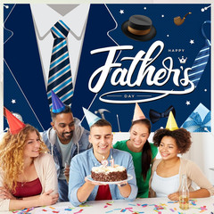Happy Fathers Day Banner Decorations 70.9X45.3In Extra Large Size Father’S Day