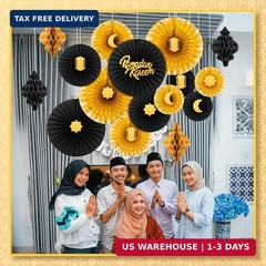 Epakh 29 Pcs Eid al Adha Decorations for Home Eid al Adha Hanging Paper Lantern