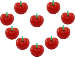 XGNG 2Box 10PCS Sweet Fruit Aroma Soy Wax Decorative Candle Cherries Red