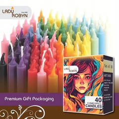 Spell Candles (40 Candles) – One Shipping Charge! Set of 40, Multicolor