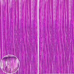 Foil Fringe Backdrop – Shiny Tinsel Curtains for Party Decoration Christmas