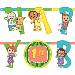 Cocomelon Birthday Party Wall Decorations AddAge Banner Plates Balloons BackDrop