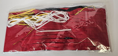 New Red, black and red tissue tassel garland