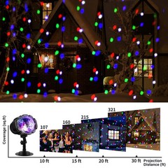 Christmas Snowfall Projector Lights, Multi Colors Holiday Lights with Remote …